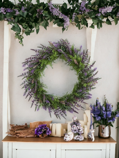 24” Lavender Artificial Wreath