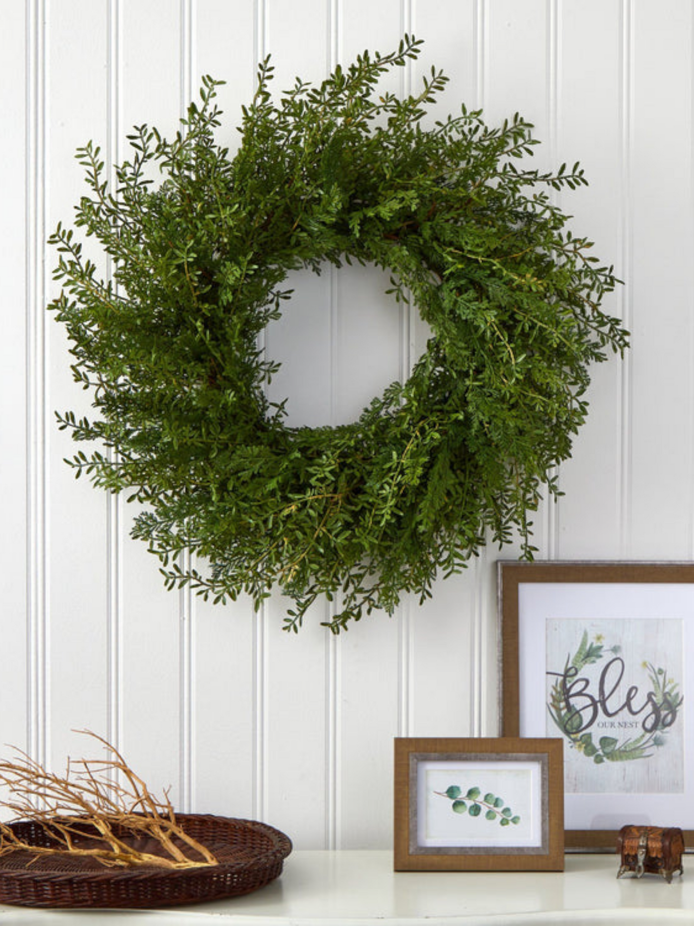 27” Mixed Grass Artificial Wreath