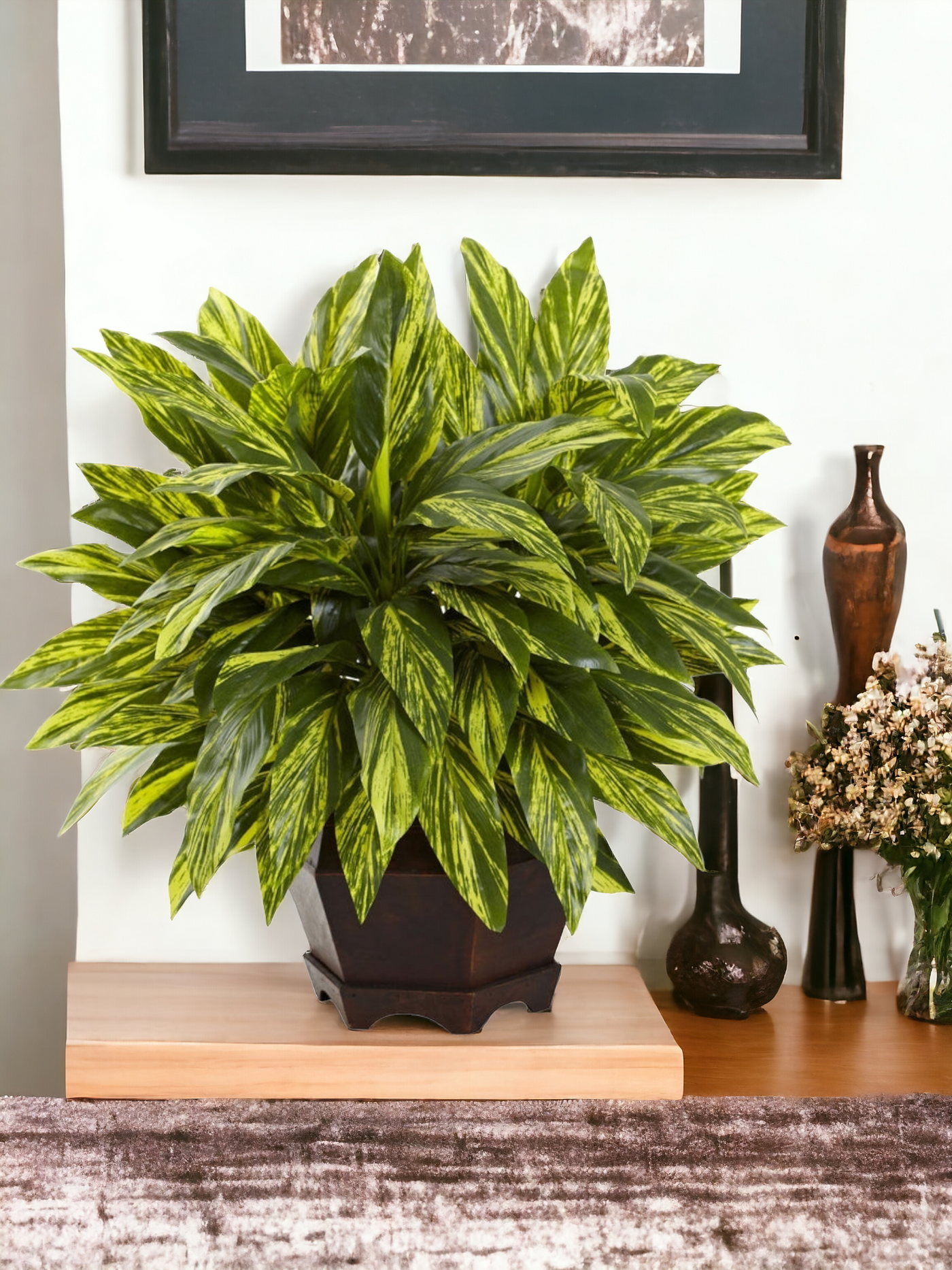 Tradescantia with Wooden Hexagon Planter