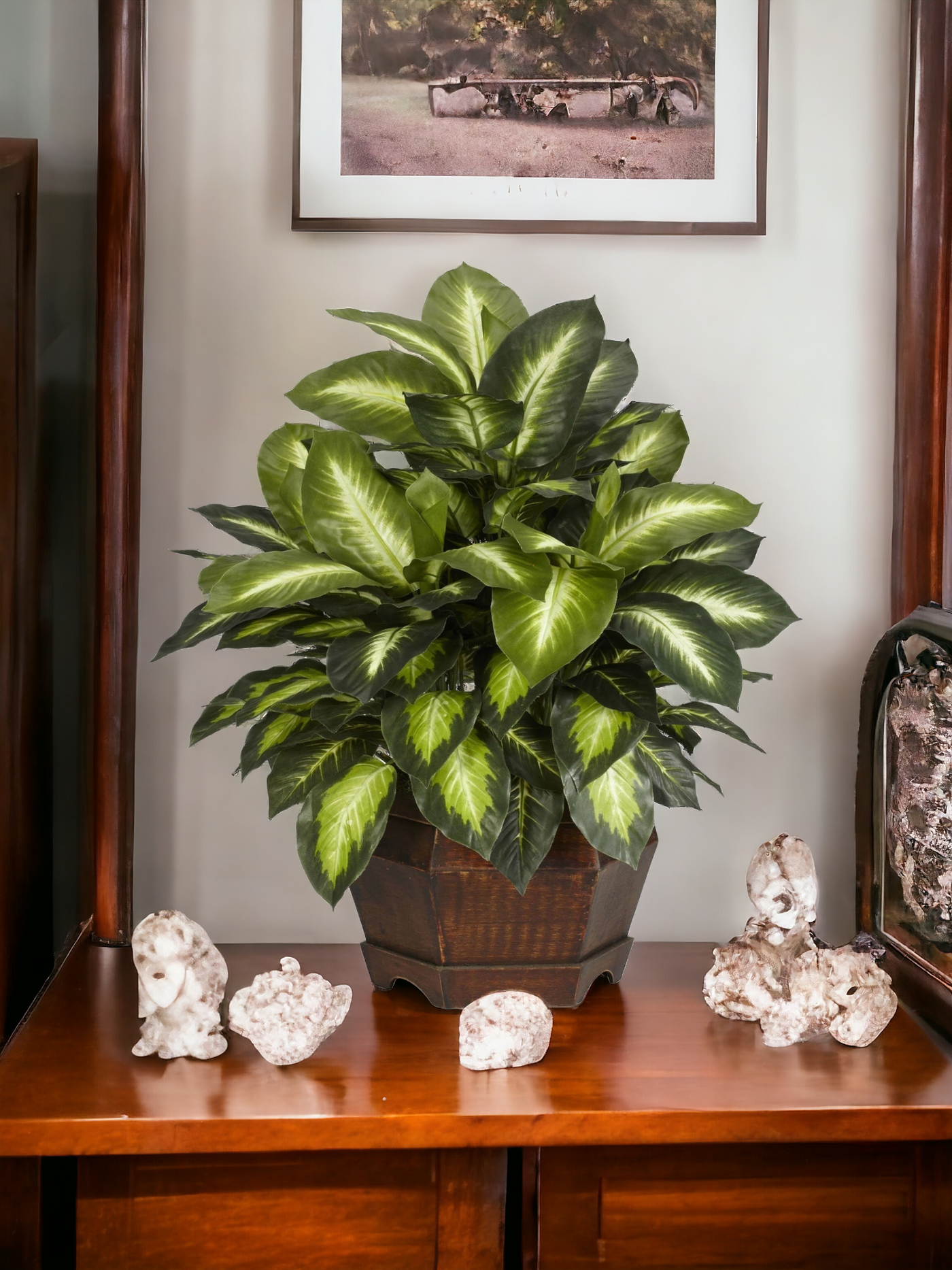 Golden Dieffenbachia Silk Plant