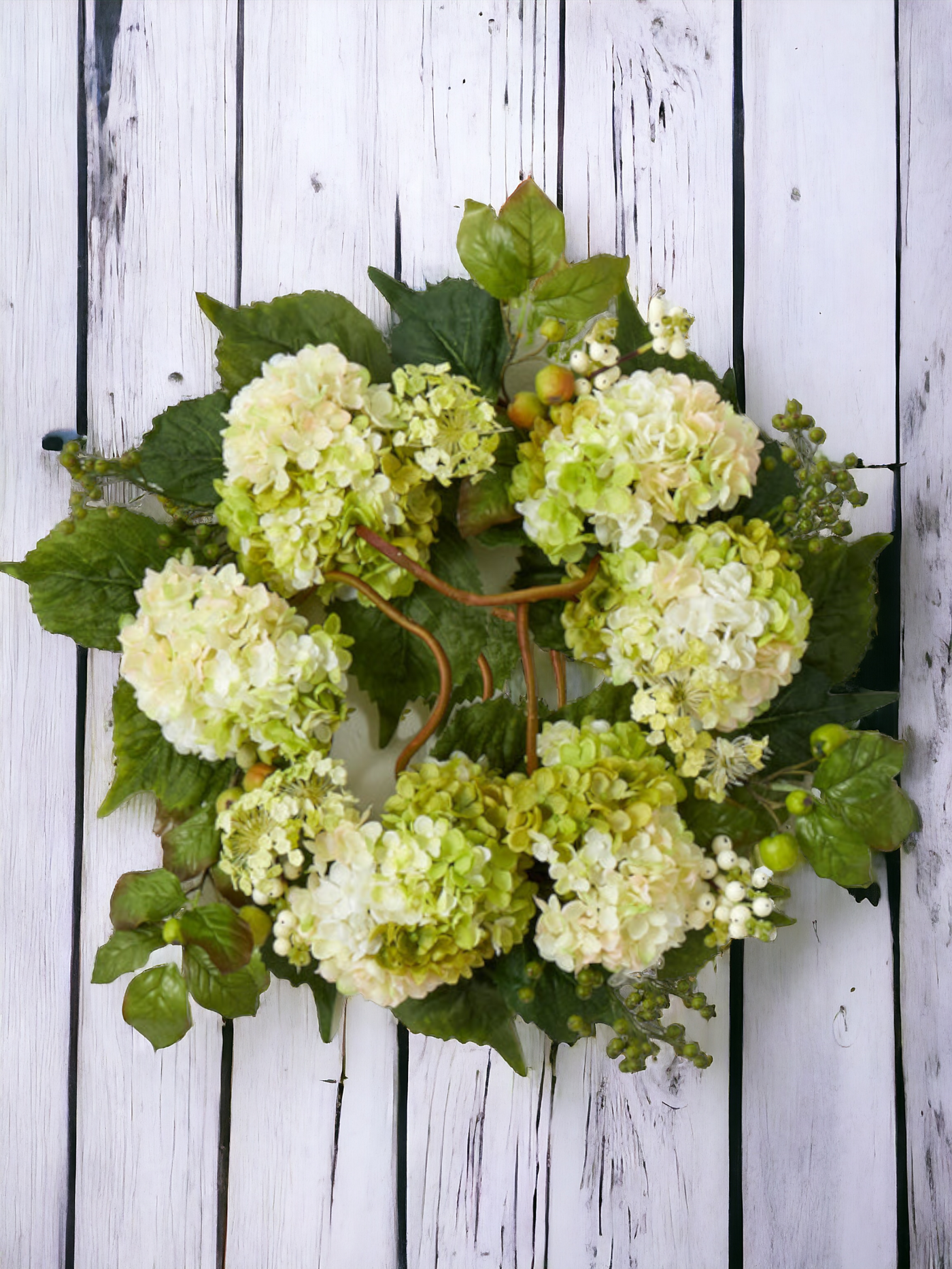 22” Artificial Hydrangea Wreath