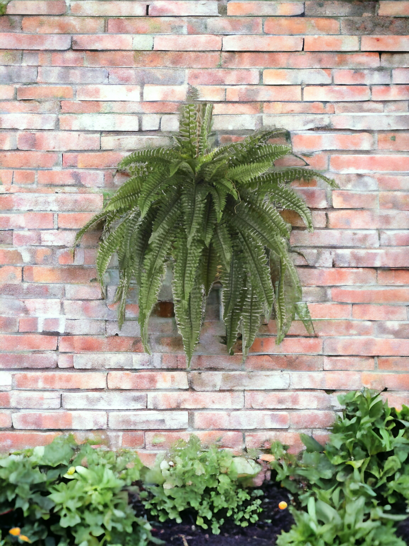 22" Artificial Large Boston Fern Hanging Basket