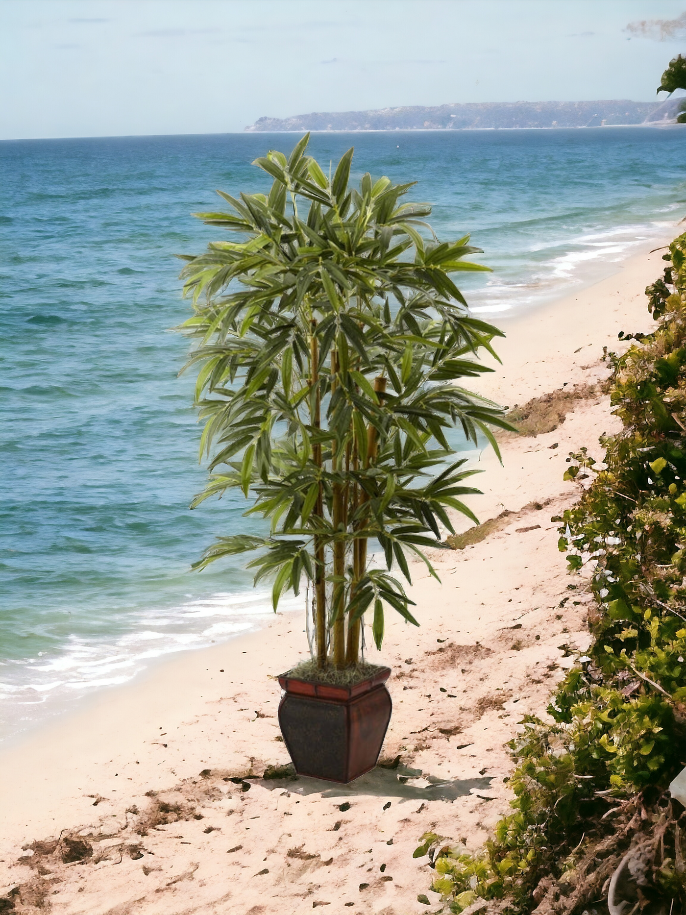 5.5’ Bamboo w/Decorative Planter