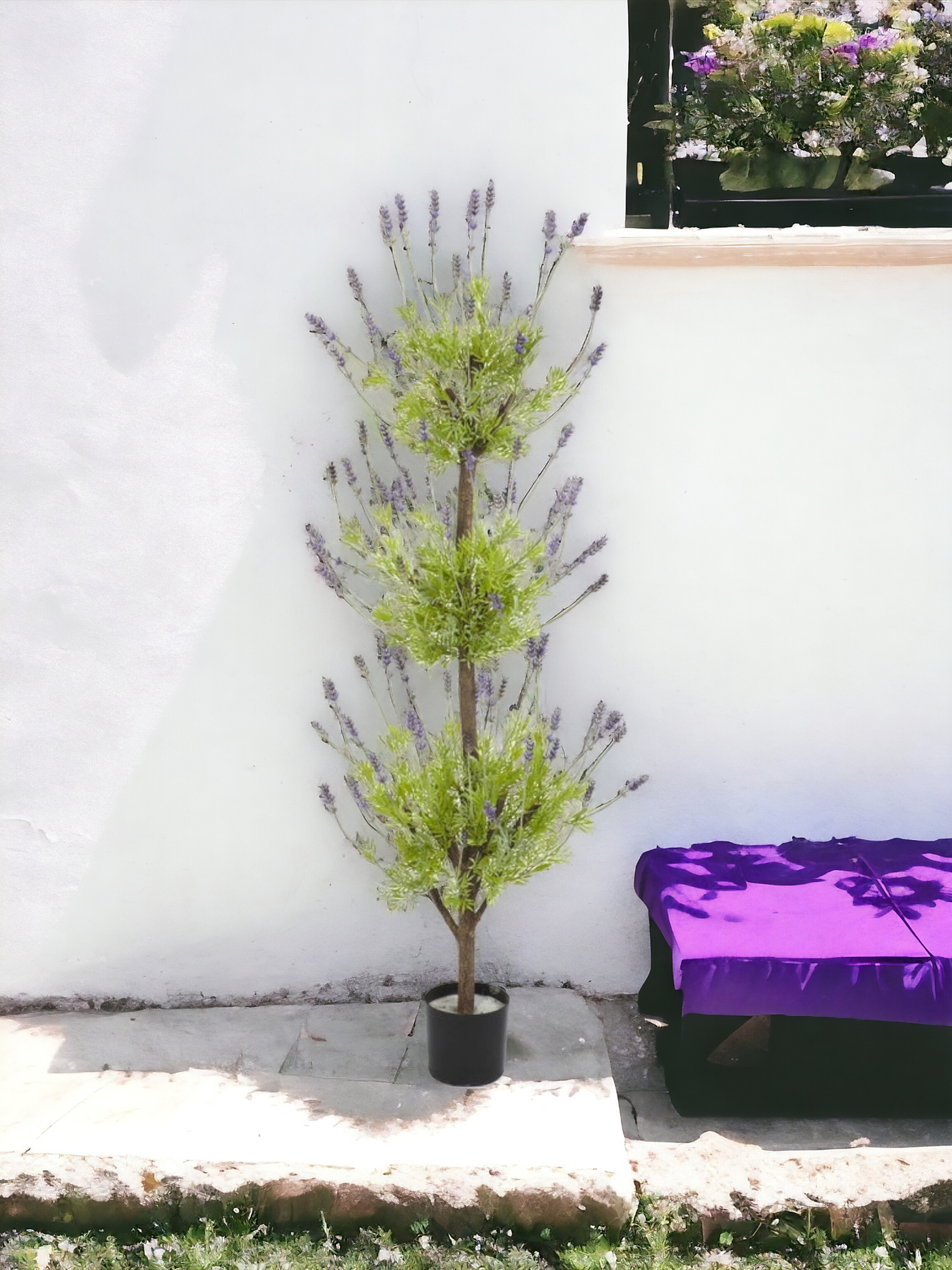 4' Lavender Topiary Silk Tree