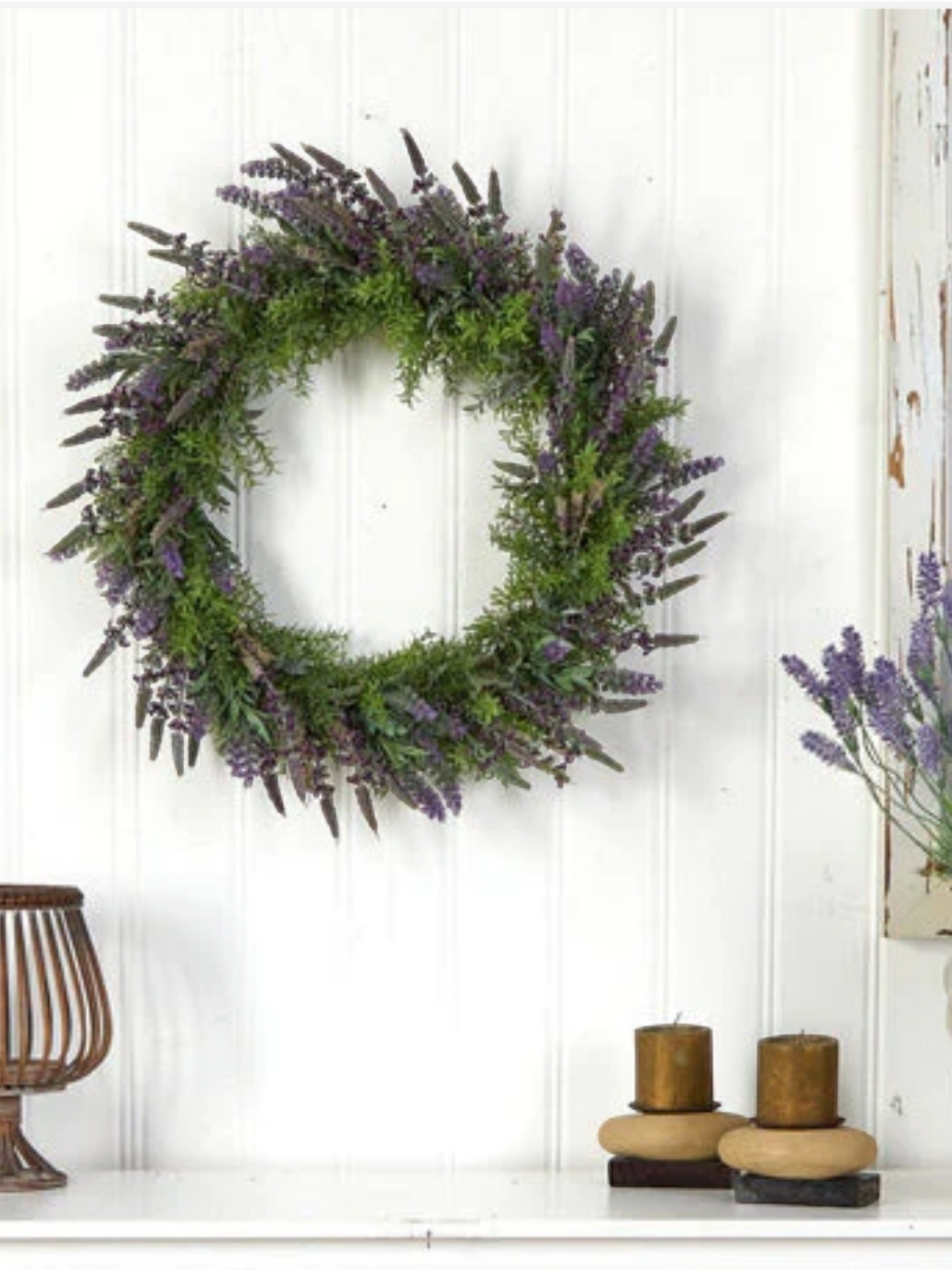 24” Lavender Artificial Wreath