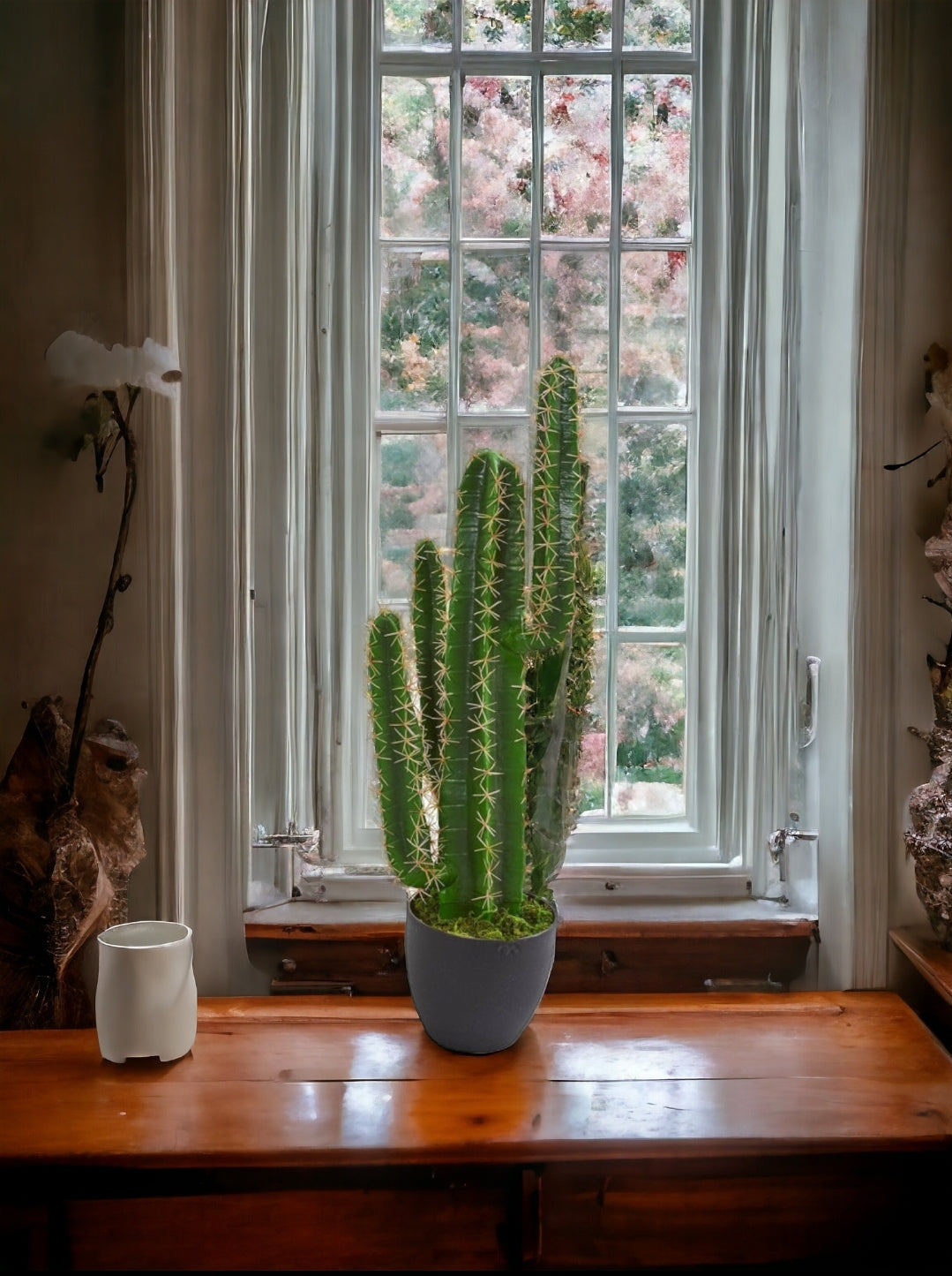 2.5’ Artificial Blue Myrtle Cactus Plant