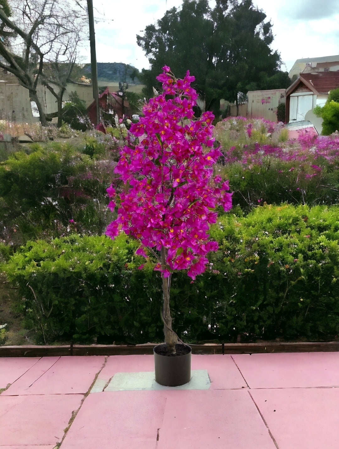 4’ Bougainvillea Artificial Tree