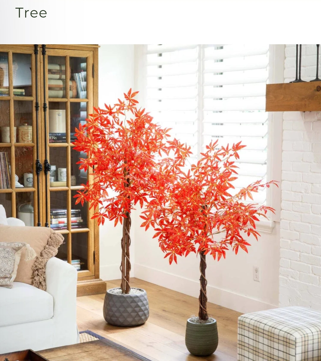 5’ Autumn Vibrant Maple Artificial Fall Tree