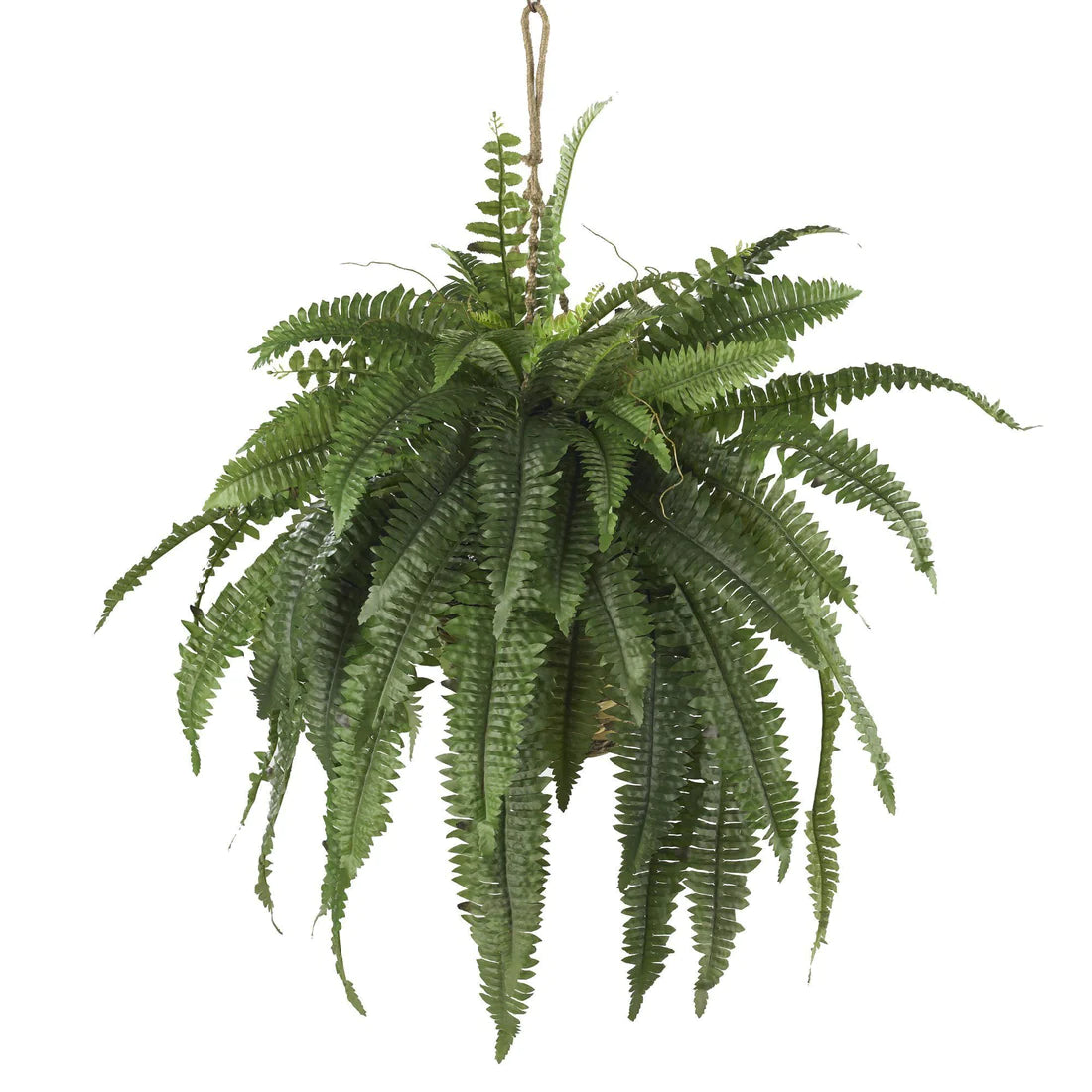 22" Artificial Large Boston Fern Hanging Basket