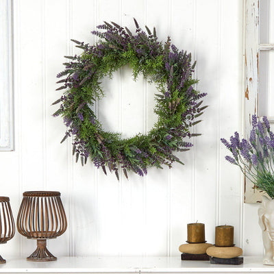 24” Lavender Artificial Wreath