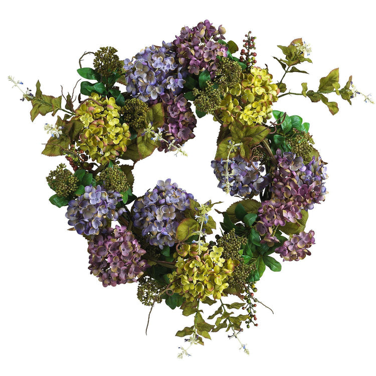 24" Mixed Hydrangea Wreath