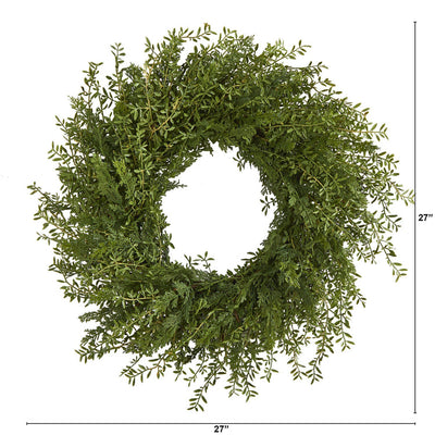 27” Mixed Grass Artificial Wreath