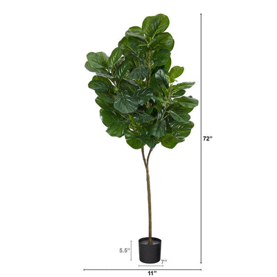 6’ Artificial Fiddle Leaf Fig Tree