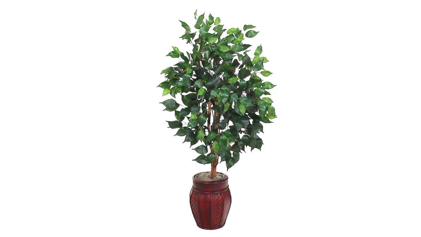 44” Ficus Tree w/Decorative Planter